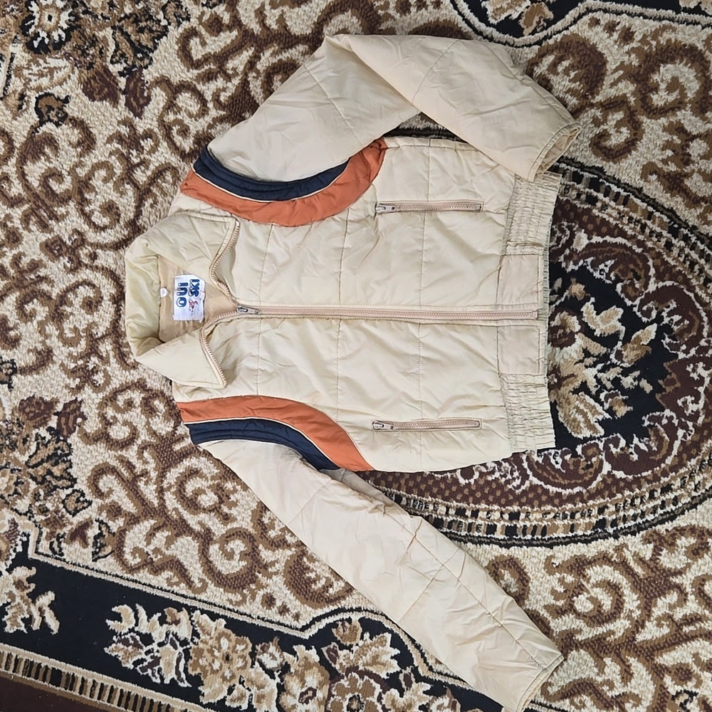 Retro 70s Butter Yellow Convertable Jacket Vest Lightweight Puffer Oui Ski 1970s